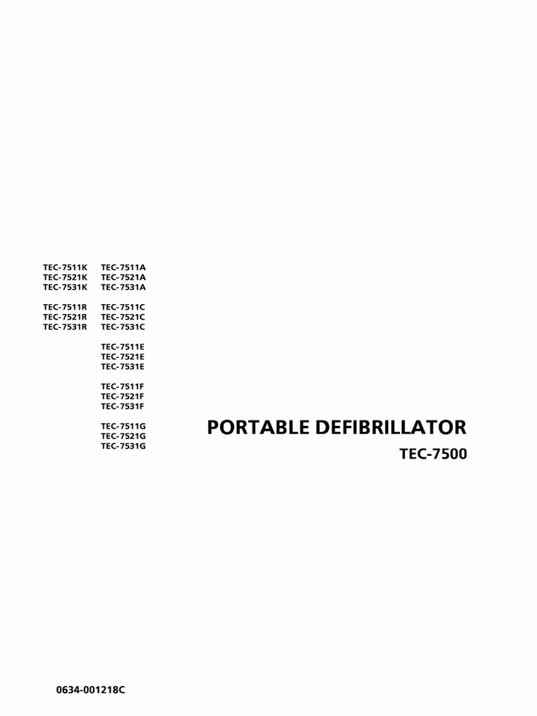 NihonKohden TEC7500 Defibrillator Service Manual PDF PDF
