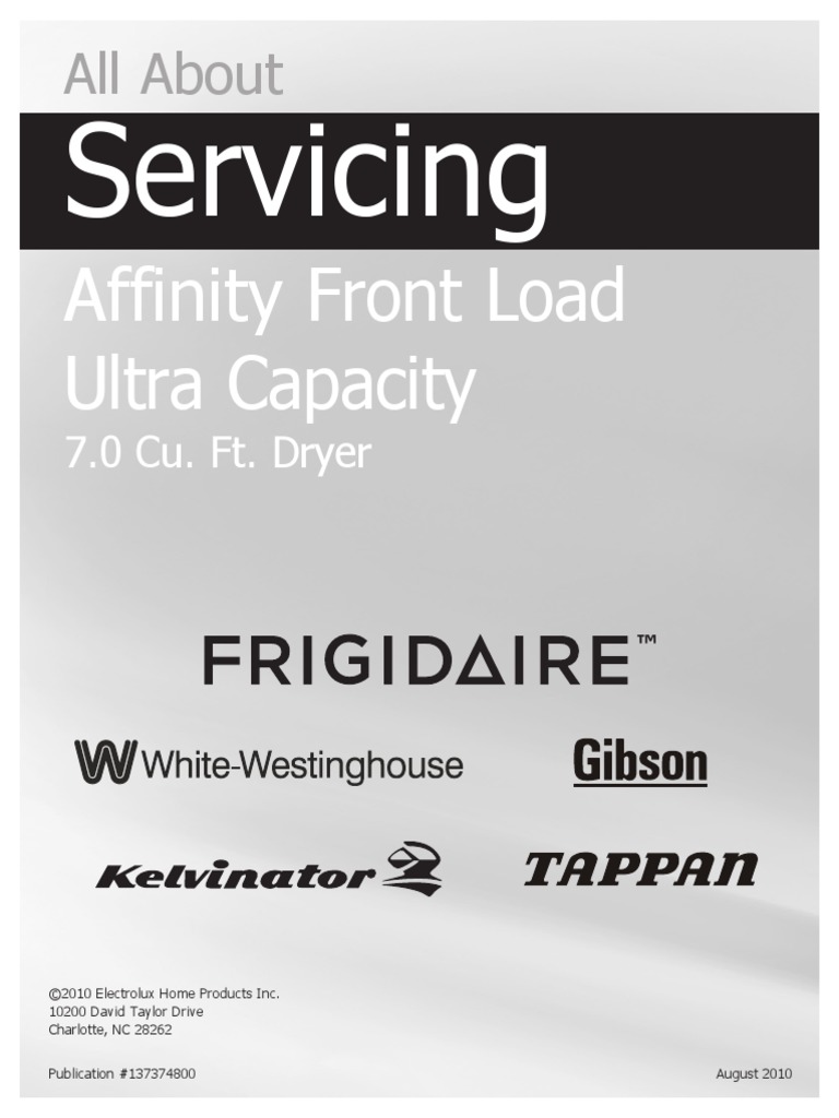 Frigidaire Affinity Dryer Service Manual PDF Clothes Dryer Duct