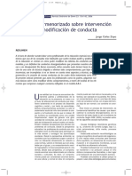 Análisis pormenorizado sobre intervención en modificación de conducta