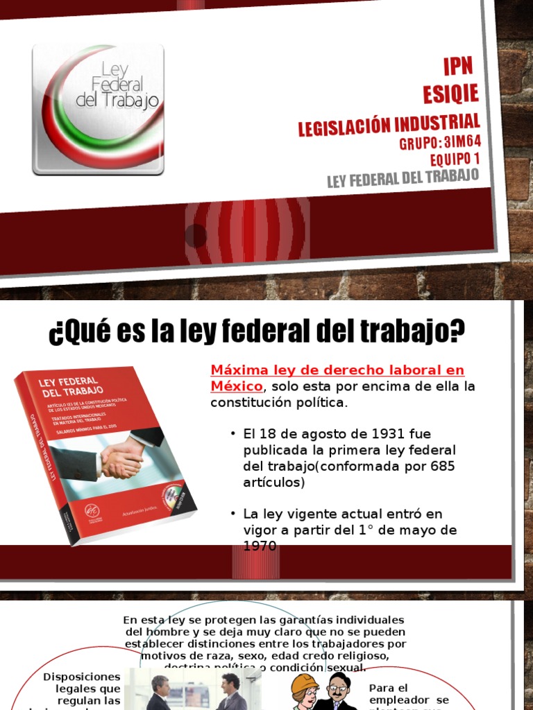Ley Federal Del Trabajo | PDF | Derecho laboral | Gobierno