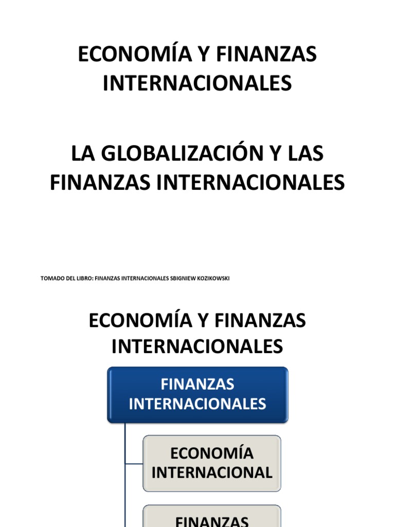 Tema 1 La Globalizacion y Las Finanzas Internacionales PDF | PDF