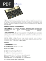 Resumo de Matemática Financeira