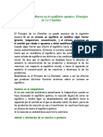 Factores Que Influyen en El Equilibrio Químico