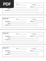 Receipt: Received From Amount Section For Payment of