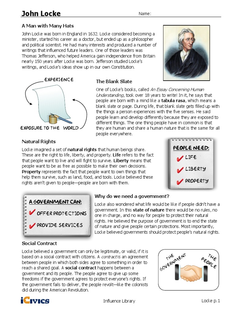 Icivics John Locke | PDF | John Locke | Natural And Legal Rights