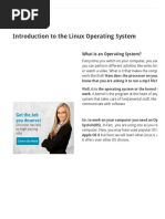 Introduction To The Linux Operating System