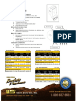 Backhoe BUCKET Cut Sheet