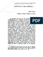 A Metropole e A Vida Mental 1a Parte