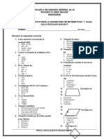 Examen de Diagnostico Matematicas 1