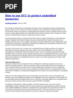 Use ECC To Protect Embedded Memories