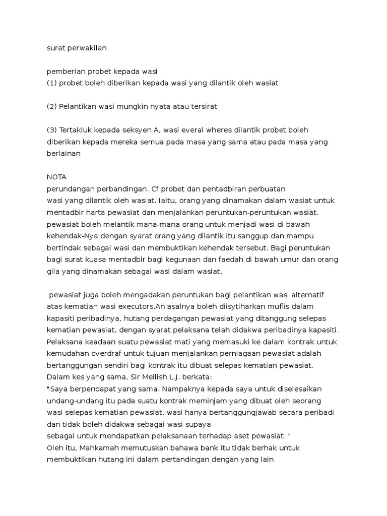 Surat Kuasa Mentadbir De Bonis Non Dan Surat Kuasa Pentadbiran