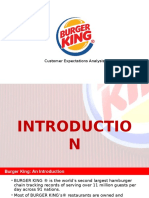 Burger King Customer Expectations