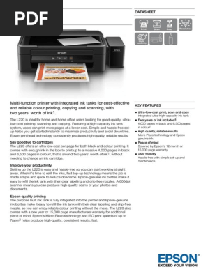 epson l220 printer specification