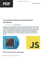 9 JavaScript APIs Accessing Device Hardware