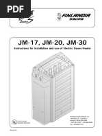 Finlandia Electric Sauna Heater Jm 17 Users Manual 551251