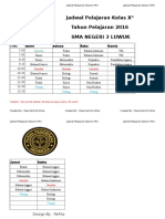 Jadwal Pelajaran Ganjil