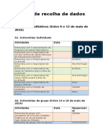 Plano de Recolha de Dados