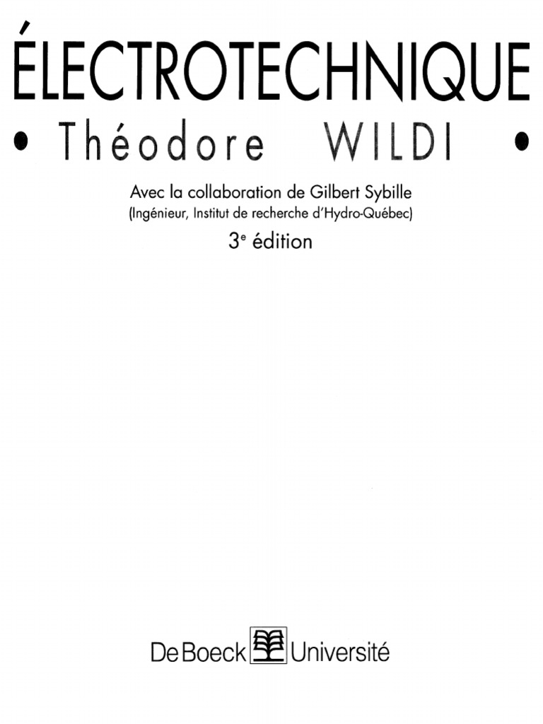 wildi electrotechnique pdf