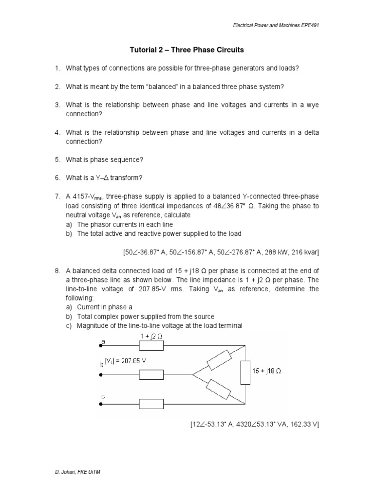 Three-Phase Circuit Analysis | PDF | Teaching Methods & Materials