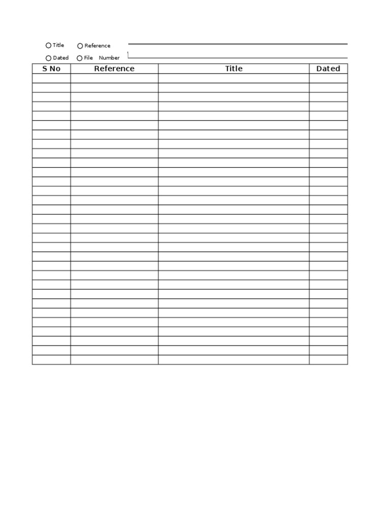 Title Reference Dated File Number | PDF