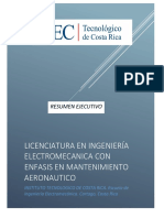 Resumen Ejecutivo Ing Electrmec Enfasis Mante AeronauticoTEC