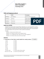 Macmillan English 6 Unit 4 Worksheet Teaching Notes: Find Three or Four Letter Words Inside The Country Names