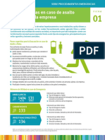 Emergencia Sugerencias en Caso de Robo o Asalto en Empresas