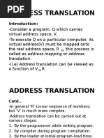 Address Translation in CAO