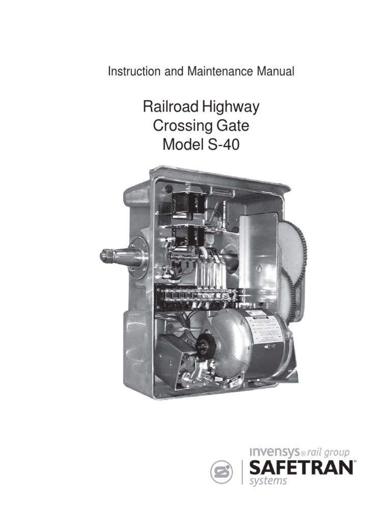 S40 Instruction and Maintenance | PDF | Relay | Gear