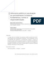 Advocacia Pública e Sua Atuação No Procedimento Licitatório Fundamentos, Limites e Responsabilização