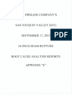 Shell Pipeline Company Sept. 16, 2015 Rupture Report and Analysis