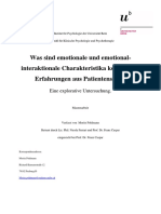 Moritz Pohlmann: Was Sind Emotionale Und Emotional-Interaktionale Charakteristika Korrektiver Erfahrungen Aus Patientensicht?