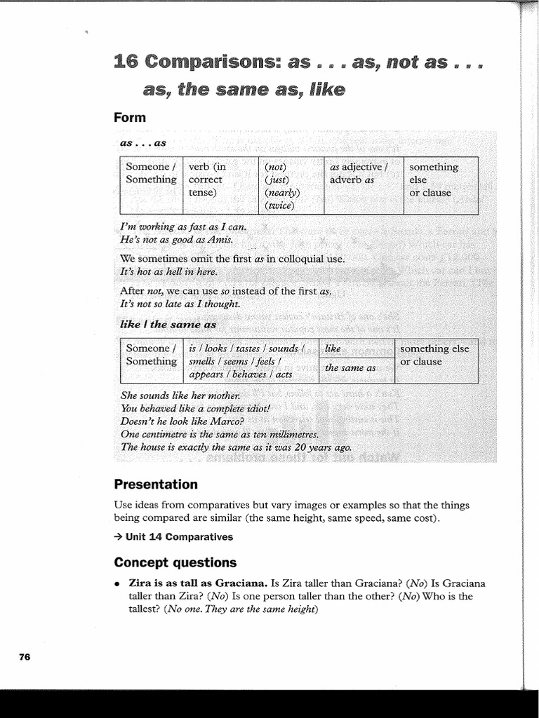 16 17 Comparisons As, Not As... Too, Enough PDF | PDF