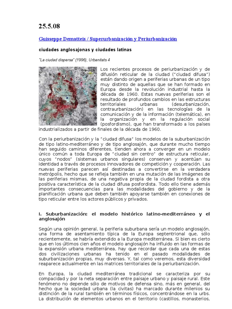 Superurbanización y Periurbanización