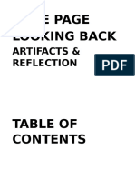 Title Page Looking Back: Artifacts & Reflection