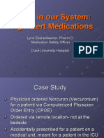 Eschenbacher High Alert Medication Presentation October 2007