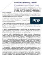 Ecuador Necesita de Manera Urgente Una Reforma Civiil Integral