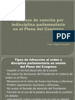 CDG - Disciplina y Sanciones Parlamentarias en El Congreso (PERU)