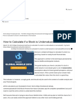 How To Calculate If A Stock Is Undervalued or Overvalued