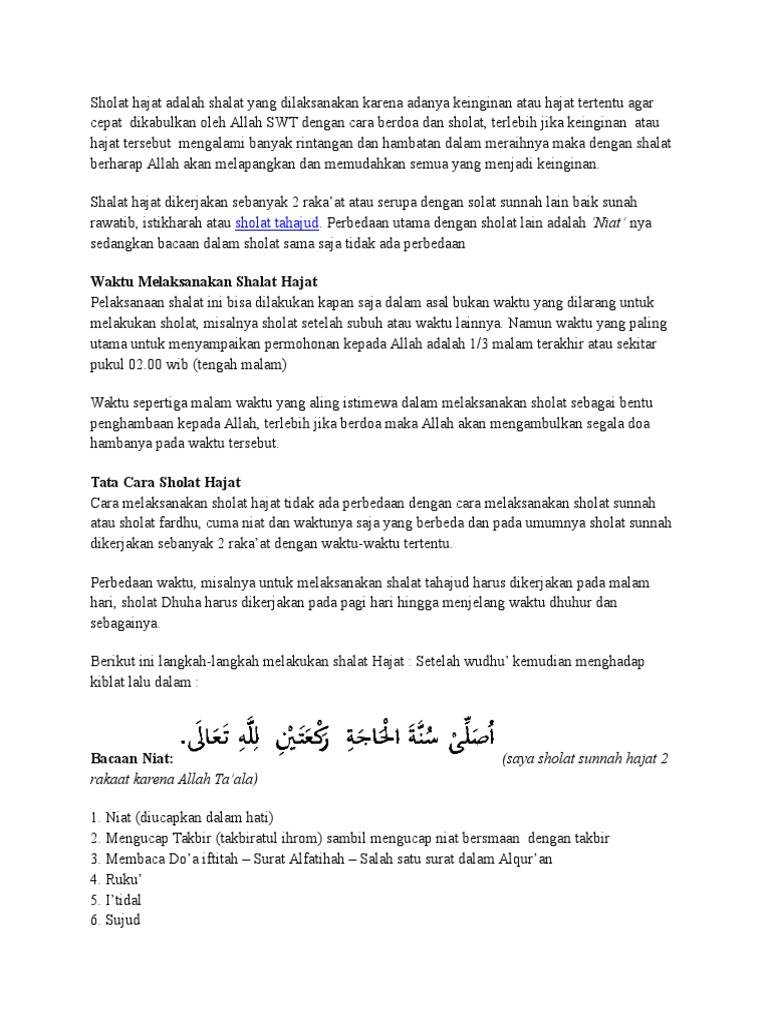 Solat Hajat Docx