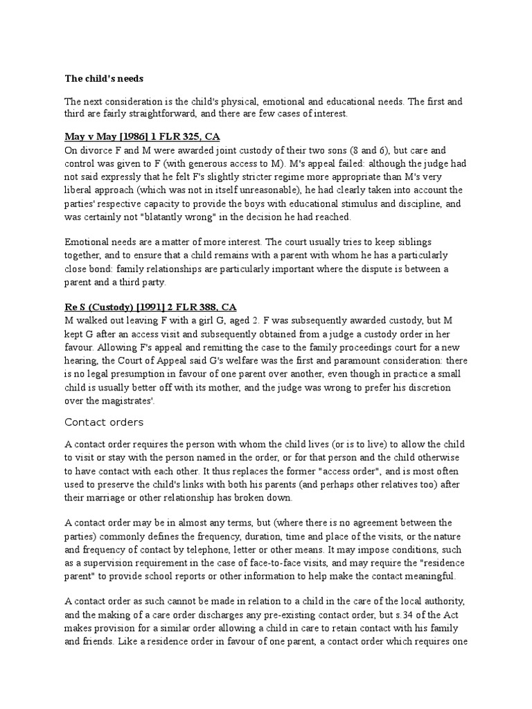 Welfare principle family law picture