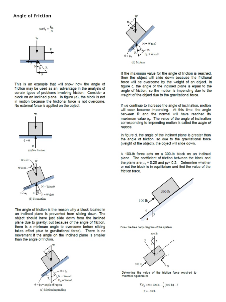 Friction | PDF