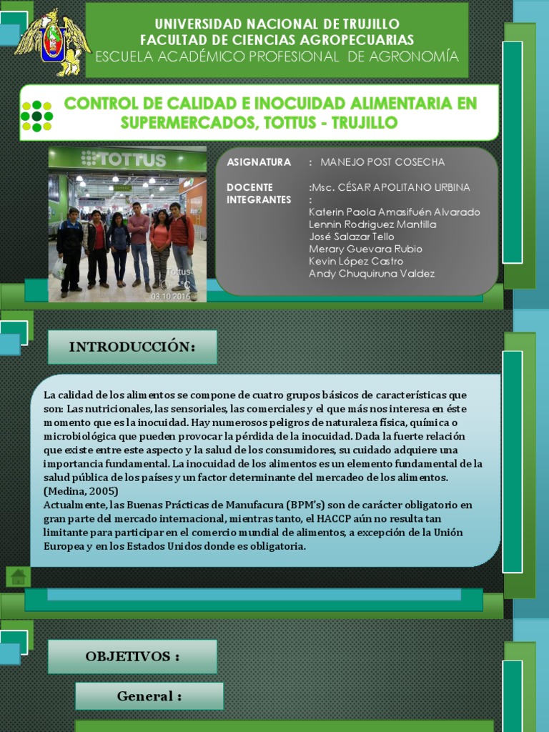 Calidad e Inocuidad en Supermercados | PDF | Análisis de Riesgo y ...