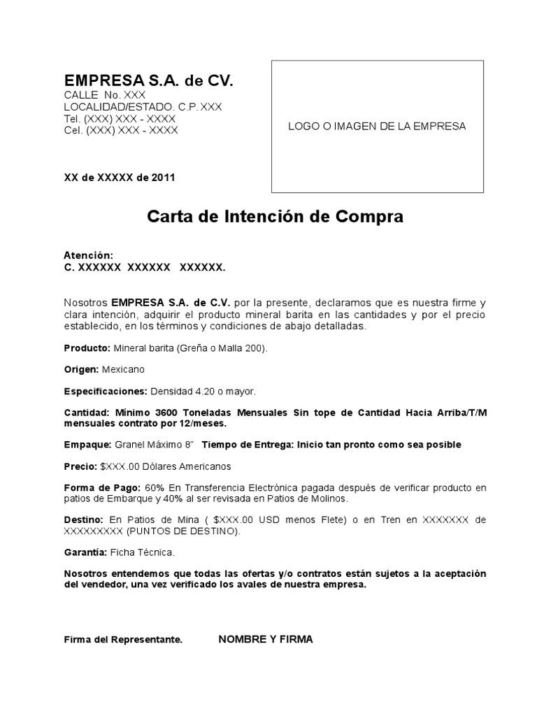 000X - 003 - LOI BARITA (Carta de Intencion)