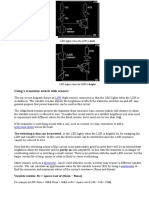 Using A Transistor Switch With Sensors