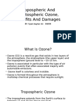 Tropospheric and Stratospheric Ozone, Benefits and Damages: BY: Syed Asghar Ali 36699