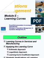 Operations Management: Module E - Learning Curves