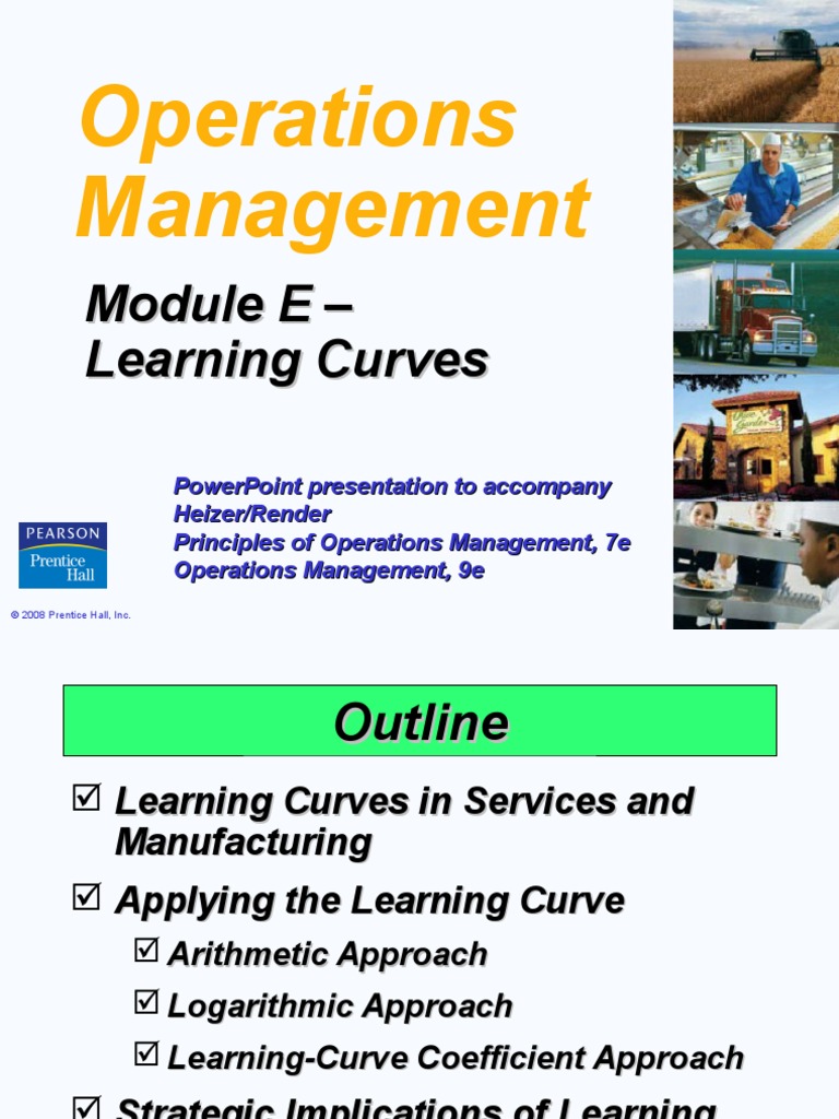 Operations Management: Module E - Learning Curves | PDF | Logarithm ...