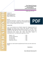 Aplication & CV Form 2