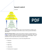 Hierarchy of Hazard Control